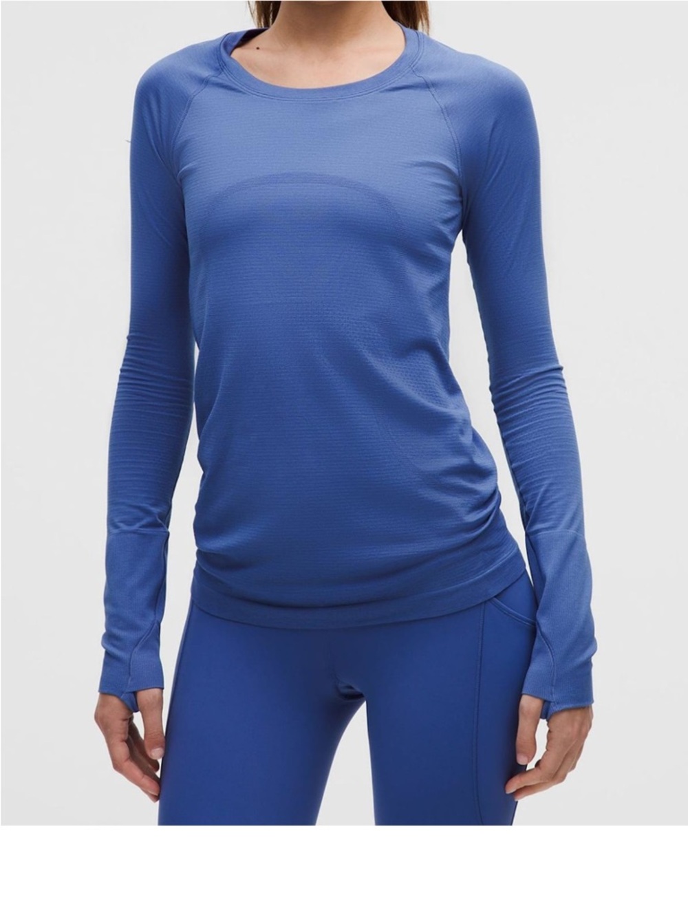 Lululemon Swiftly Tech Long-Sleeve Shirt 2.0 Hip Length in Brilliant Blue 14